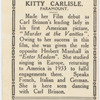 Kitty Carlisle.