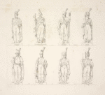 Statuary created for the Arc de Triomphe by Dardel, Moutoni, Bridan, DuMont, Taunnay, Corbet, Faucou, et Chinard.