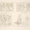 Capitulation de Ballestéros a Campillo, par Petitot fils; Reddition de Pampelune, par Raggi; Bas-relief de la voûte de milieu, par LeSueur; Quadrige et statue de la Restauration, par Le Bron. Rosio.