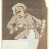 Man laughing, drinking & smoking
