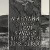 7A. The portrait of Mary Ann Savage was made in 1931. She died five years later. Many years later, in 1953, her gravestone was photographed as it stood in the village graveyard
