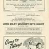 Program for production of Long Day's Journey into Night at the Theatre Royal, New Castle-on-Tyne