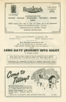 Program for production of Long Day's Journey into Night at the Theatre Royal, New Castle-on-Tyne