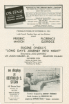 Program for production of Long Day's Journey into Night at the Wilbur Theatre, Boston
