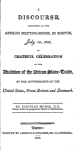 A discourse, delivered at the African meeting-house, in Boston, July 14, 1808, in grateful celebration of the abolition of the African slave-trade, by the governments of the United States, Great Britain and Denmark