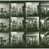 Contact sheet featuring the founders of CITS: Jose Quintero (plaid shirt), Ted Mann (white shirt) and Leigh Connell (grey shirt) at Sheridan Square