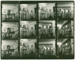 Contact sheet featuring the founders of CITS: Jose Quintero (plaid shirt), Ted Mann (white shirt) and Leigh Connell (grey shirt) at Sheridan Square