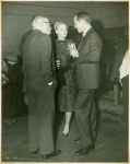 Thornton Wilder, Joanne Woodward and Paul Newman at Circle In The Square's 10th anniversary party