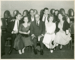 Thornton Wilder (center) with actors