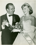Ted Mann with Miss Page One, winning award for Long Day's Journey Into Night
