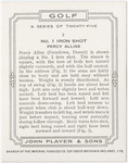 No. 1 Iron shot - Percy Alliss.
