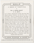 No. 4 Iron shot - A.G. Beck.
