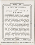 Brassie shot - hanging lie - W. H. Davis.