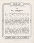No 3 Iron shot - A. J. Lacey.