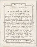 Brassie shot - up-hill lie - R. A. Whitcombe.