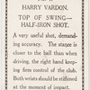 Harry Vardon. Top of swing- half-iron shot.