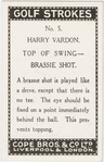 Harry Vardon. Top of swing - brassie shot.