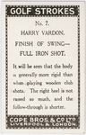 Harry Vardon. Finish of swing - full iron shot.