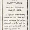 Harry Vardon. Top of swing - mashie shot.