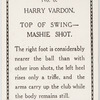 Harry Vardon. Top of swing - mashie shot.