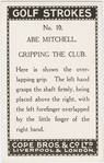 Abe Mitchell. Gripping the club.