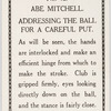 Abe Mitchell. Addressing the ball for the careful put.