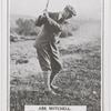 Abe Mitchell. Top of swing - half-iron shot.
