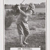 Abe Mitchell. Top of swing - full mashie shot.