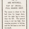 Abe Mitchell. Top of swing - full mashie shot.