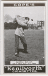 George Duncan. top of swing for a full drive.