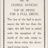 George Duncan. top of swing for a full drive.
