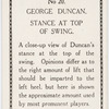 George Duncan. Stance at top of swing.