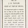 J. H. Taylor. Grip at top of swing.