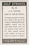 J. H. Taylor. Grip at top of swing.