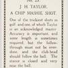 J. H. Taylor. A chip mashie shot.