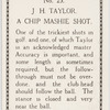 J. H. Taylor. A chip mashie shot.
