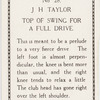 J. H. Taylor. Top of swing for a full drive.