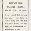 Edward Ray. Mashie iron - adressing the ball.