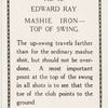 Edward Ray. Mashie iron- top of swing.