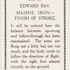Edward Ray. Mashie iron - finish of stroke.