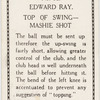 Edward Ray. Top of swing - mashie shot.
