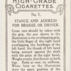 Stance and address for brassie or driver.
