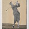 Finish of swing, brassie or driver.