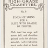 Finish of swing for a slice with brassie or driver.