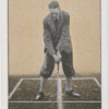 Stance for brassie or driver against wind.