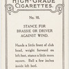 Stance for brassie or driver against wind.