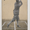 Finish of swing for brassie or driver against wind.