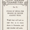 Finish of swing for brassie or driver against wind.