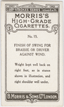Finish of swing for brassie or driver against wind.