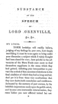 Substance of the speech of the Right Honourable Lord Grenville, in the House of Lords, on Monday, June 27, 1814, in moving for certain papers relative to the revival of the slave trade